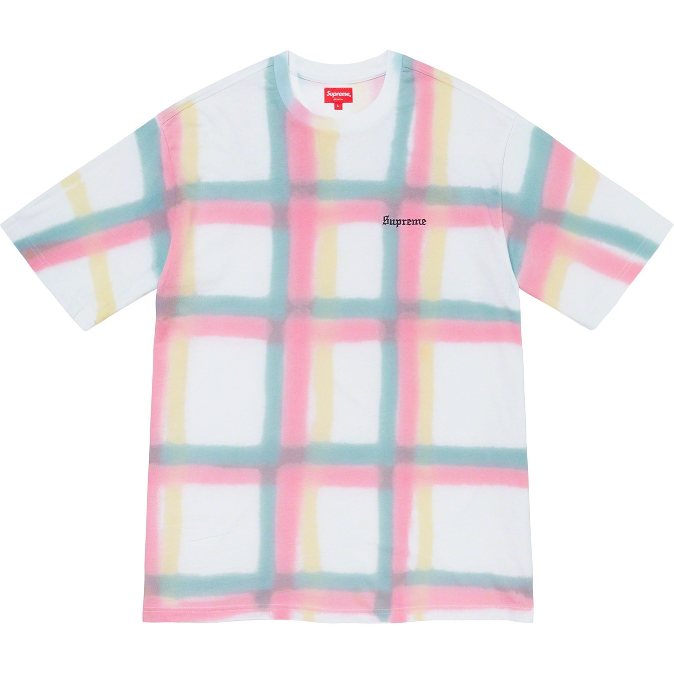 Sprayed Plaid S/S Top view 3